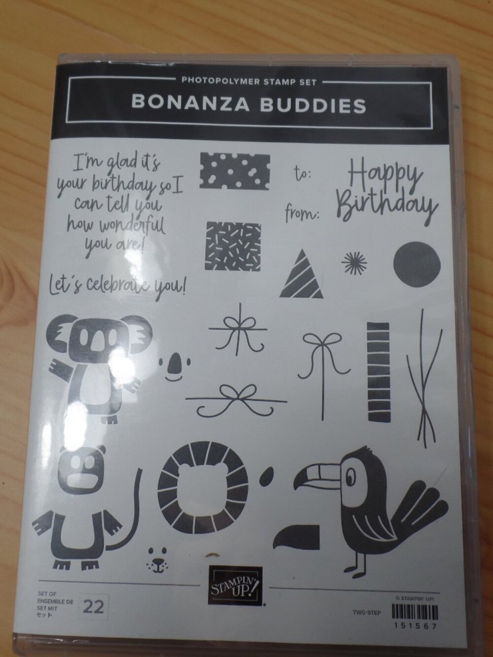 Stampin' Up! Bonanza Buddies Photopolymer Stamp-Famelit Dies NEW-Unmounted
